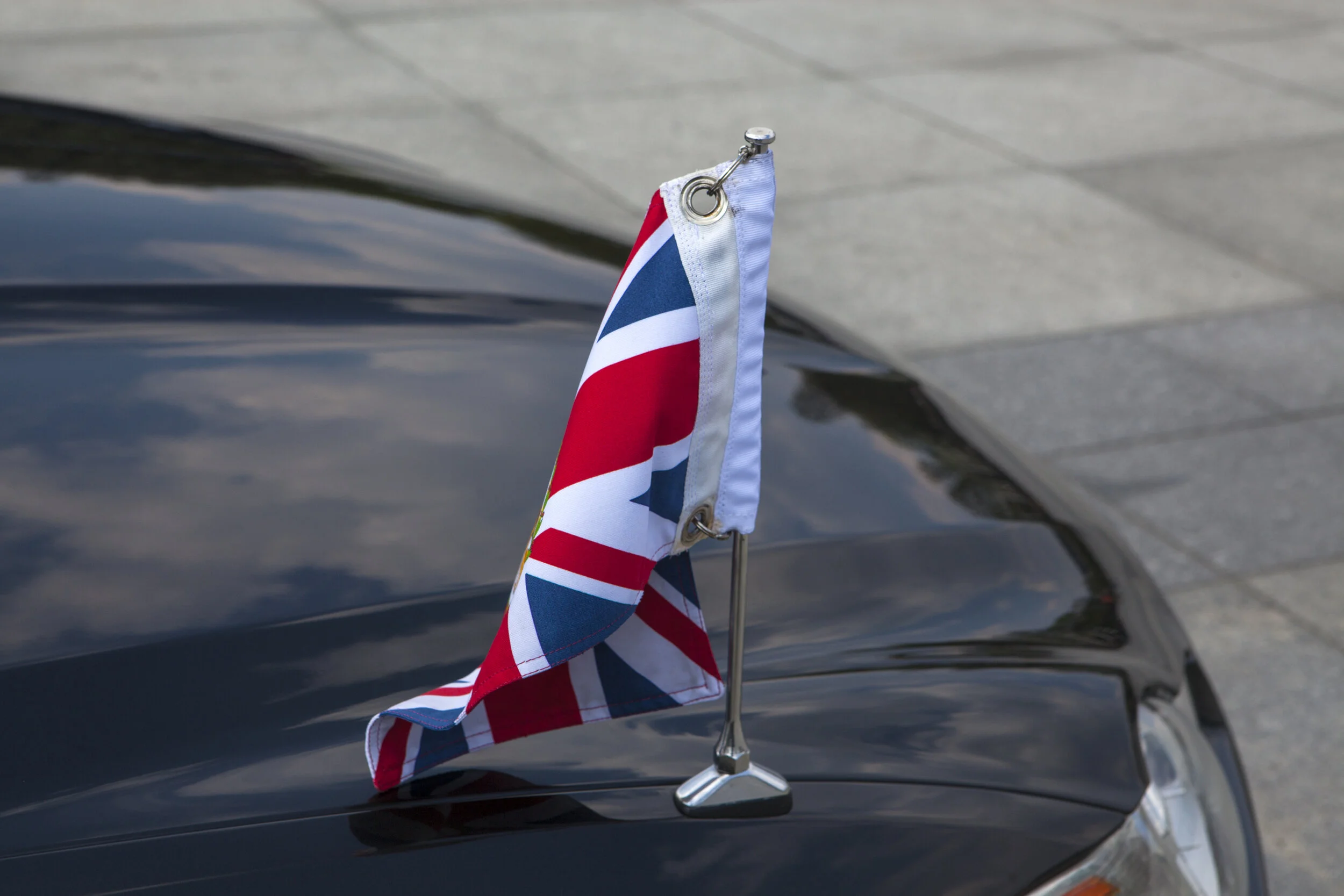 Diplomatic Car with Flag