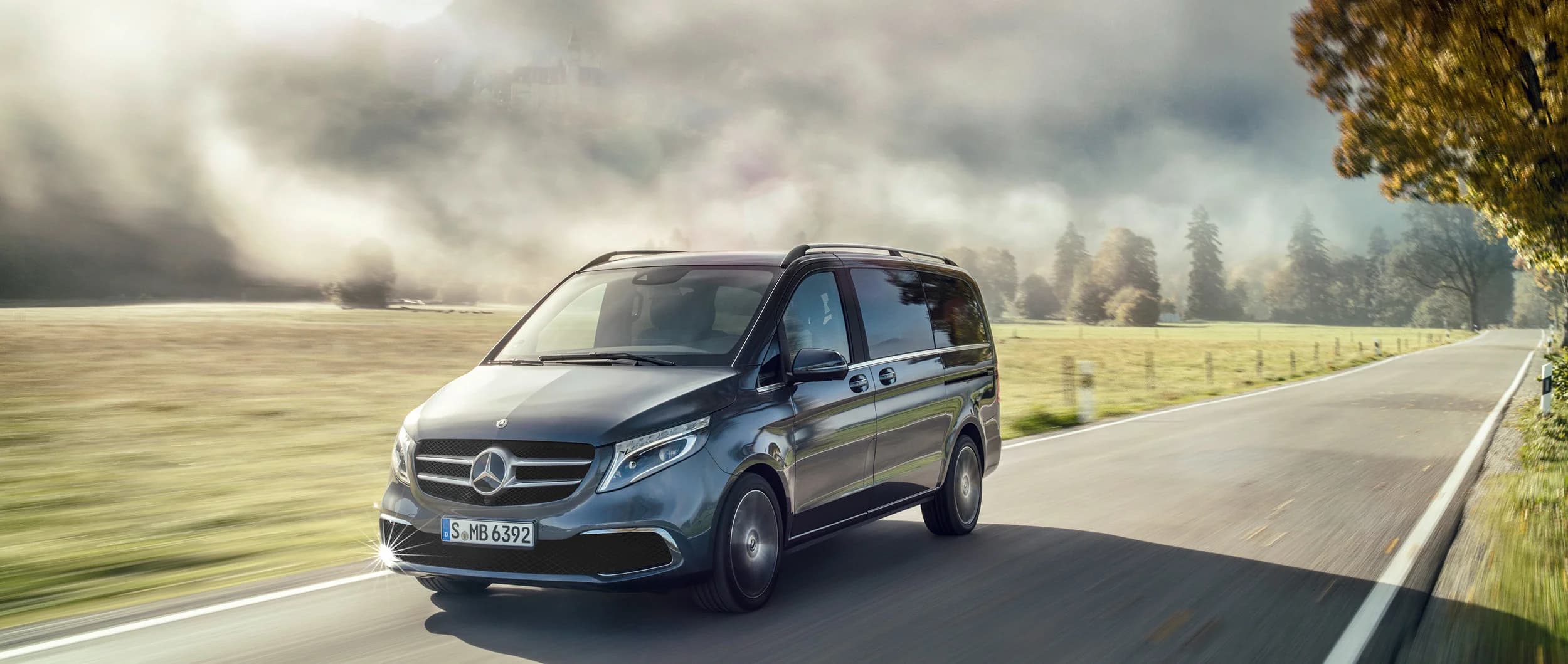 Mercedes V-Class on road