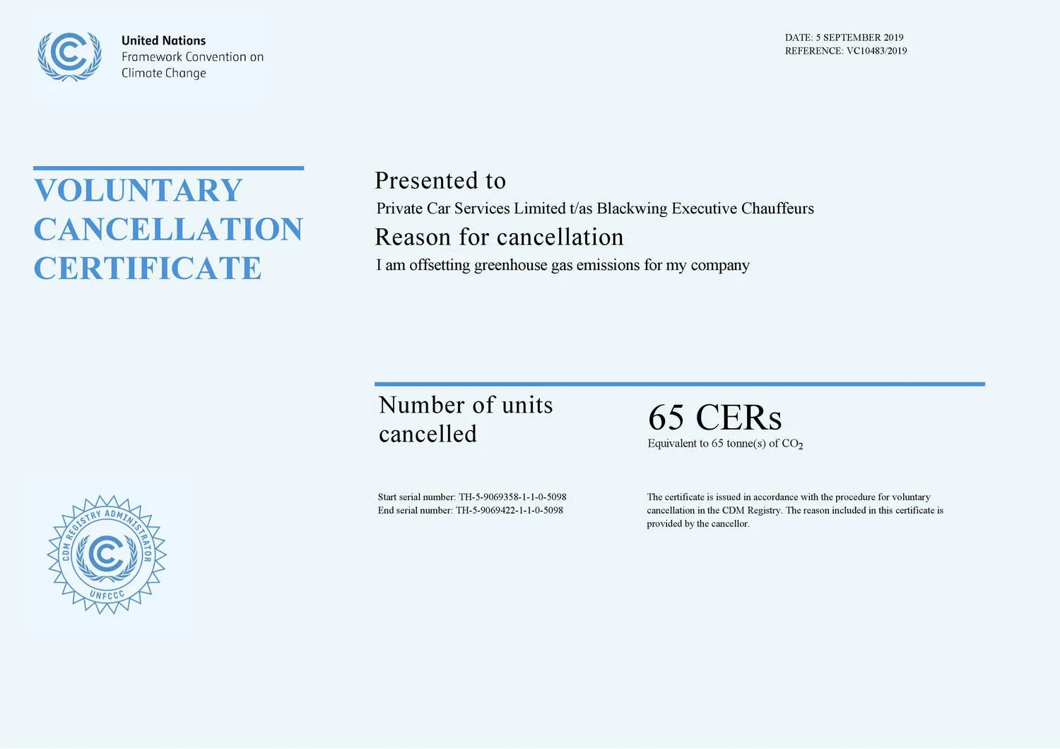 Starch into Energy Certificate